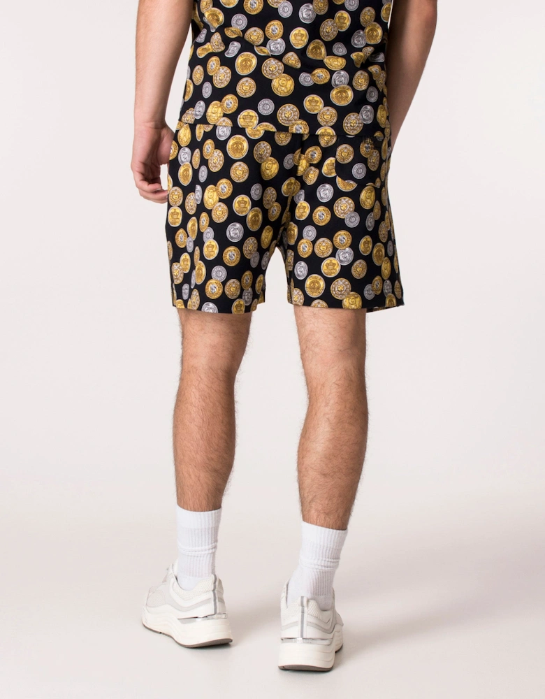Printed Coin Sweat Shorts
