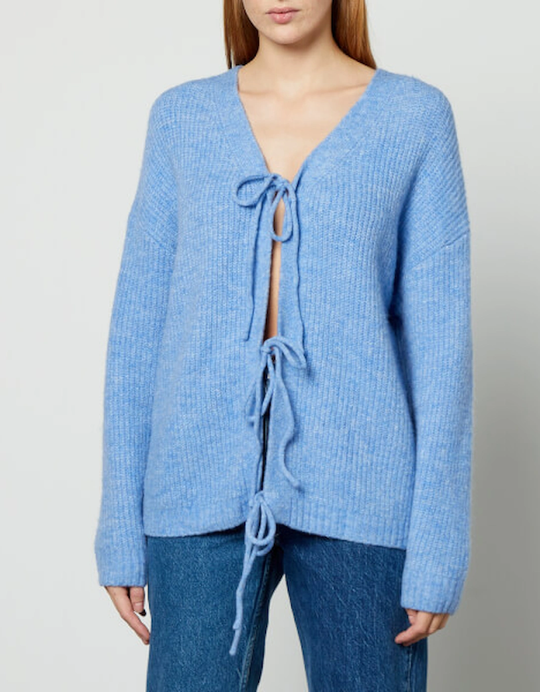 Osna Tie-Front Rib-Knitted Cardigan, 2 of 1