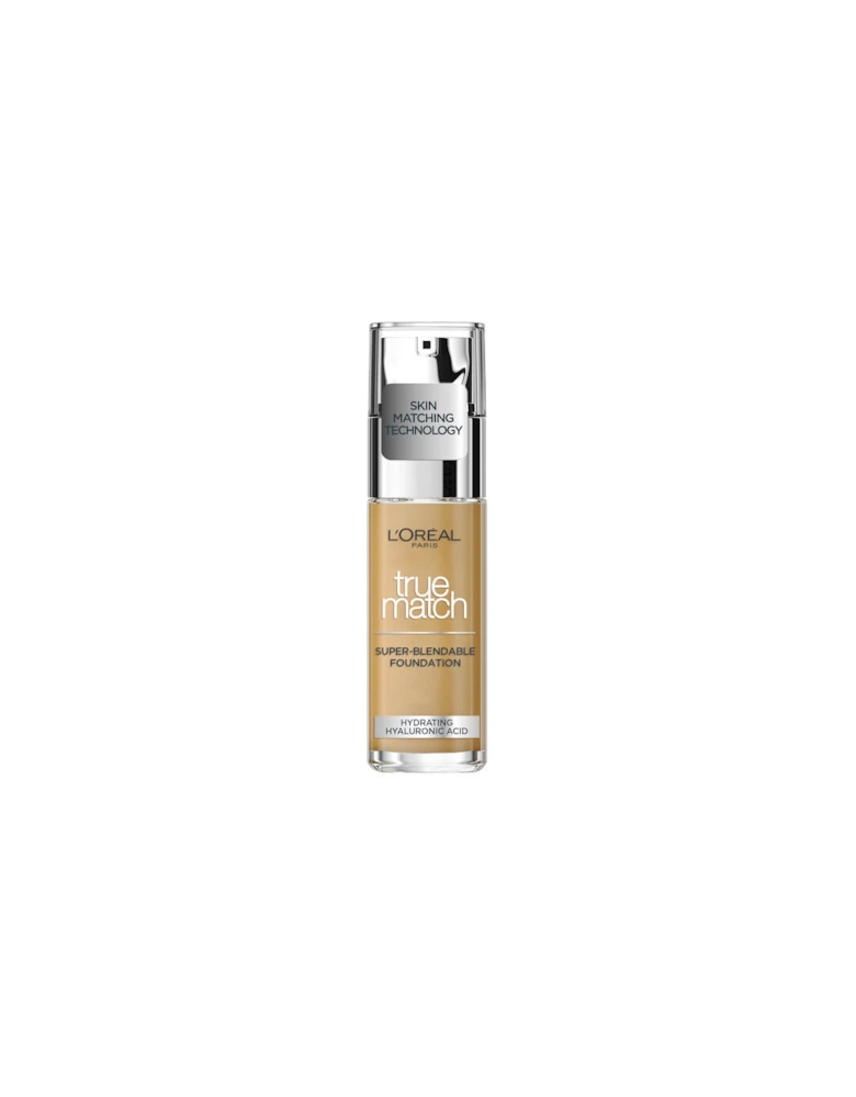 Paris True Match Liquid Foundation with SPF and Hyaluronic Acid - 4W Golden Natural