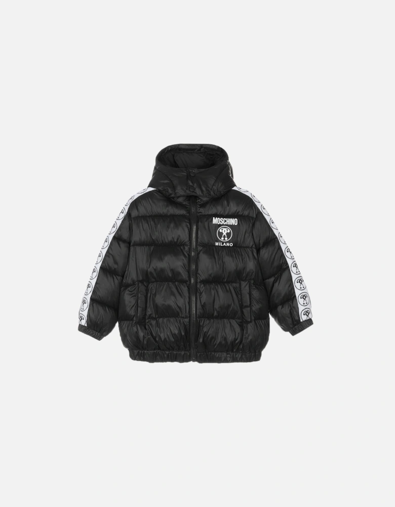 Unisex Babys Tape Padded Jacket Black