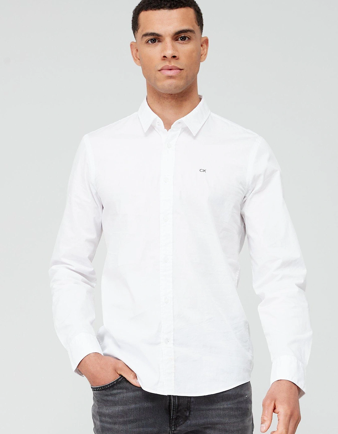 Slim Fit Stretch Poplin Shirt - White, 3 of 2