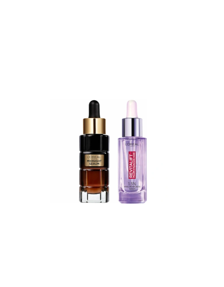 Paris Plump and Glow Serums Bundle with 1.5% Hyaluronic Acid, Vitamin E and Anti-Oxidants