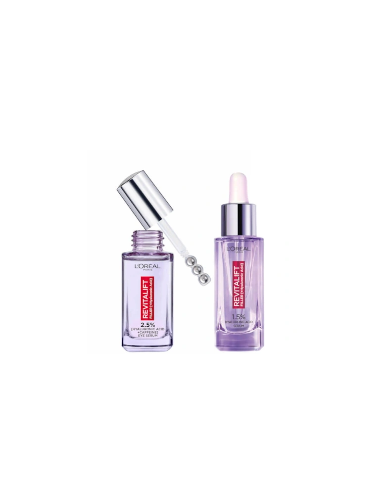 Paris Hydration Heroes Face and Eye Serum Duo with Hyaluronic Acid and Caffeine