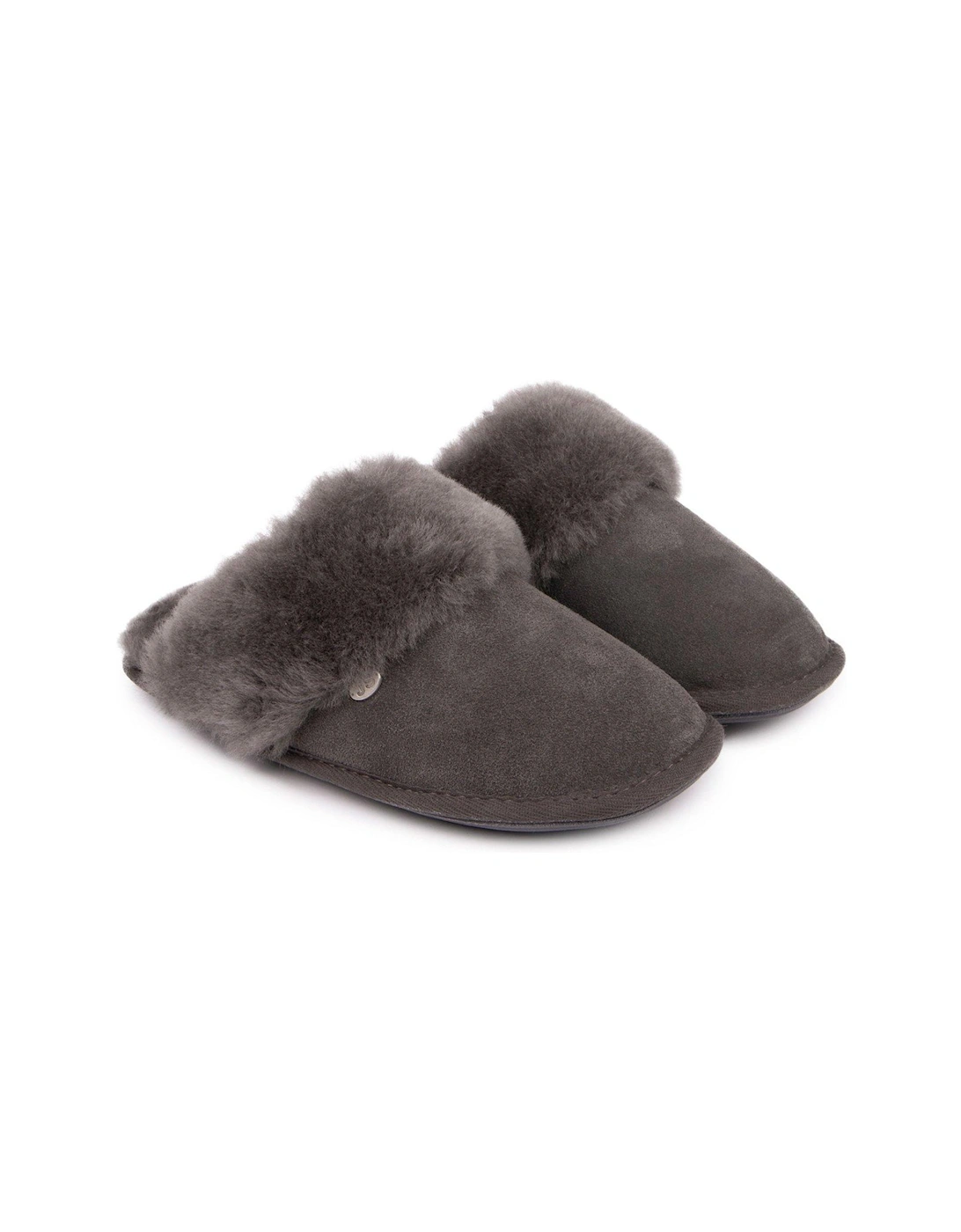 Ladies Duchess Sheepskin Slippers - Grey, 2 of 1