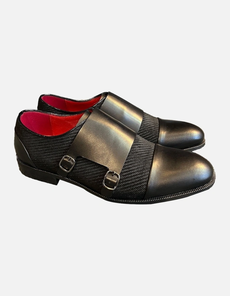 Buckle Monk Shoe Black