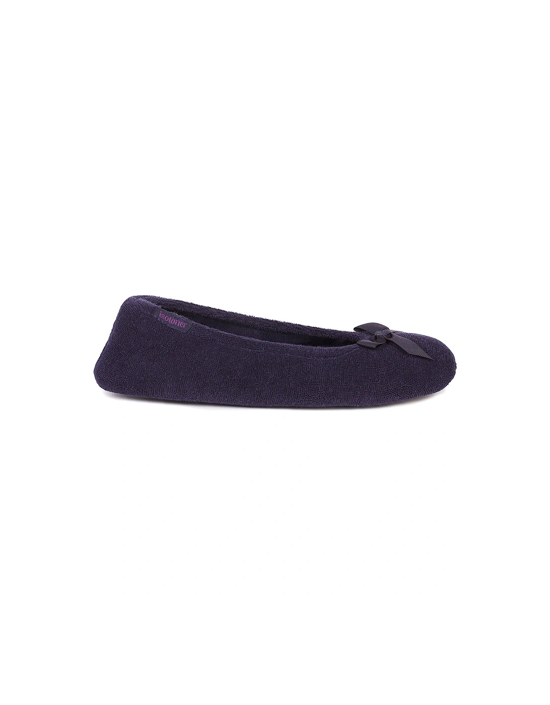 Isotoner Terry Ballerina Slipper - Navy, 3 of 2