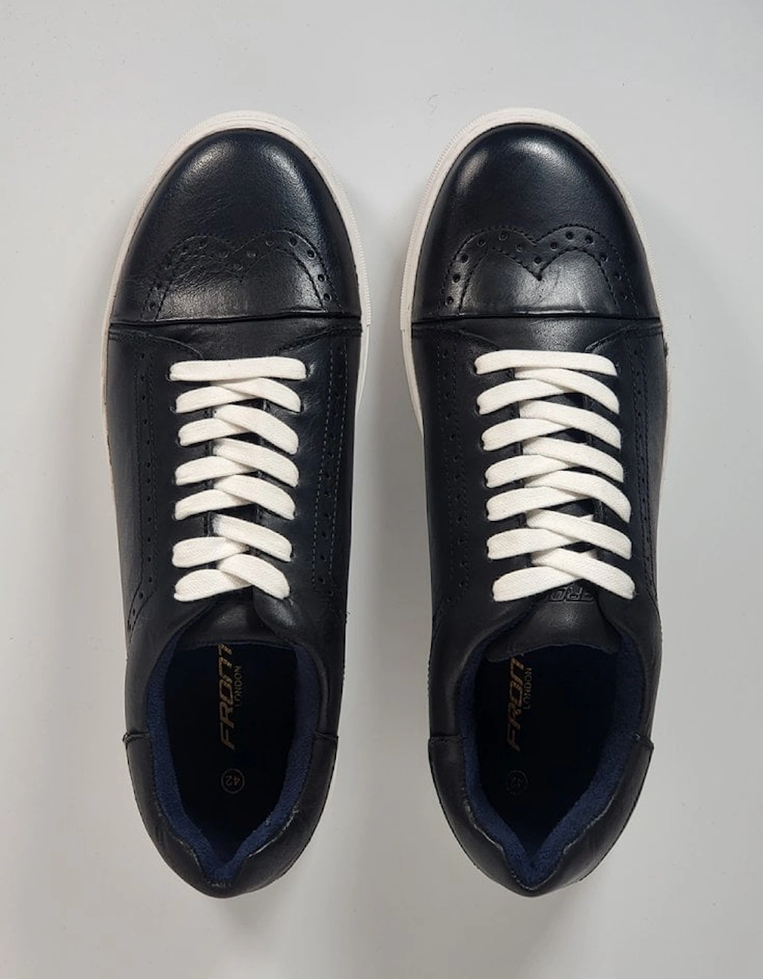 Boston Cupsole Leather Trainer Shoe Black