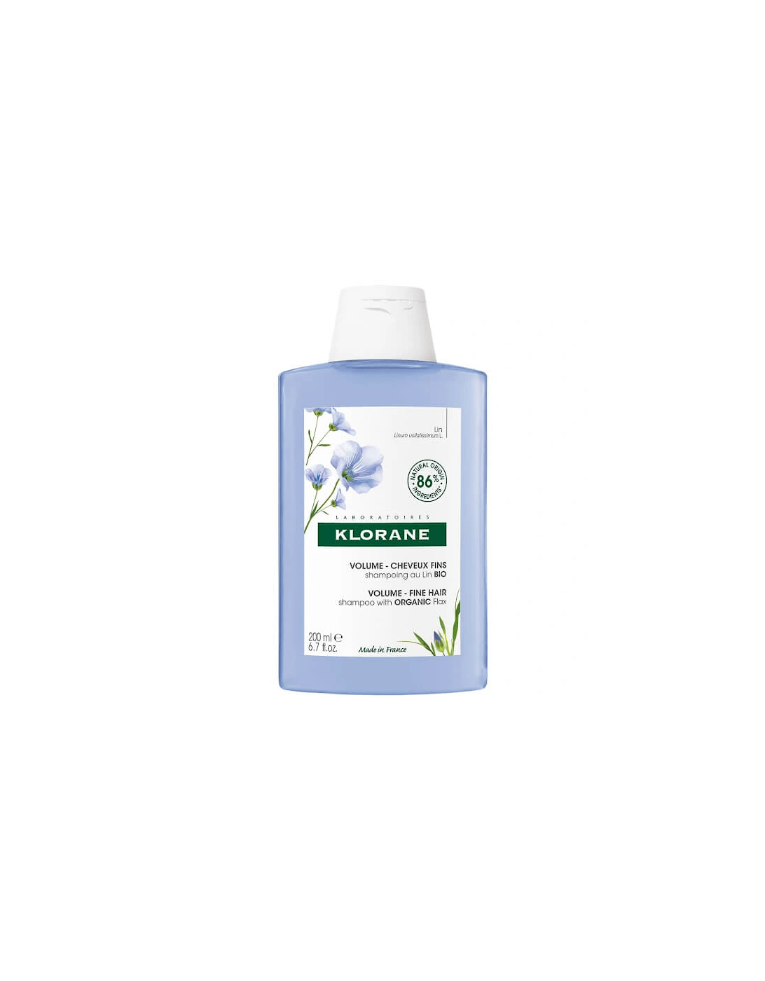 Volumising Shampoo with Organic Flax Fibre for Fine, Limp Hair 200ml - KLORANE, 2 of 1