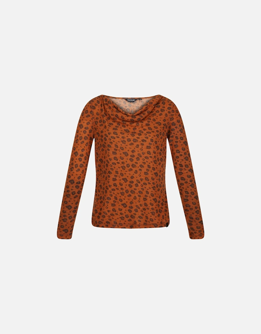 Womens/Ladies Frayda Leopard Print Cowl Neck Top, 6 of 5