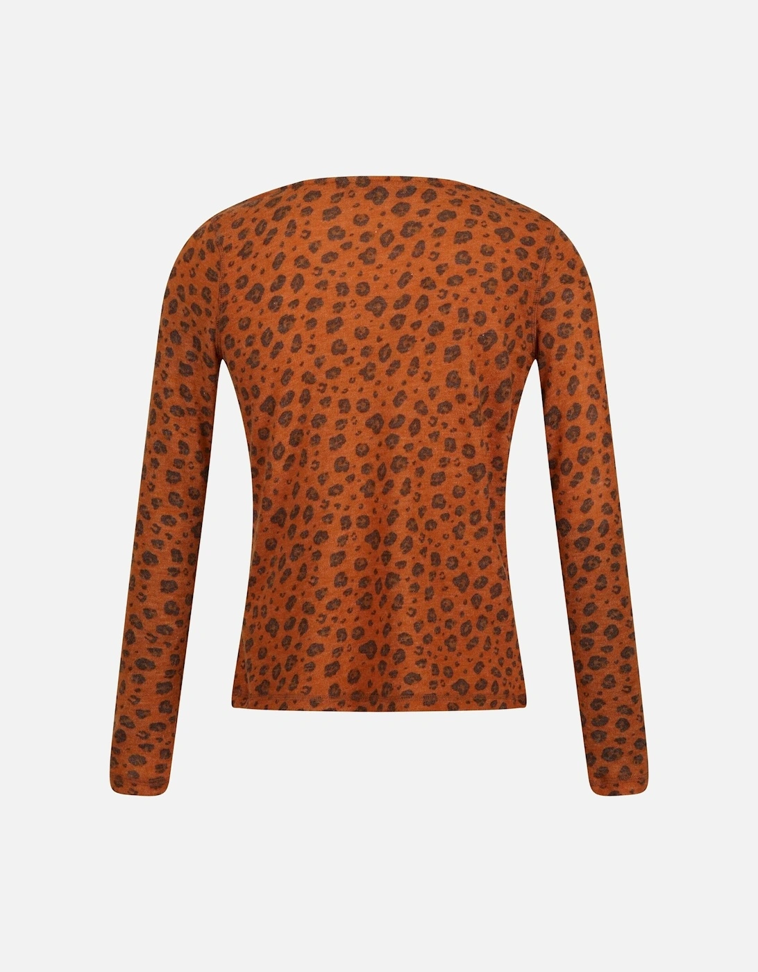 Womens/Ladies Frayda Leopard Print Cowl Neck Top