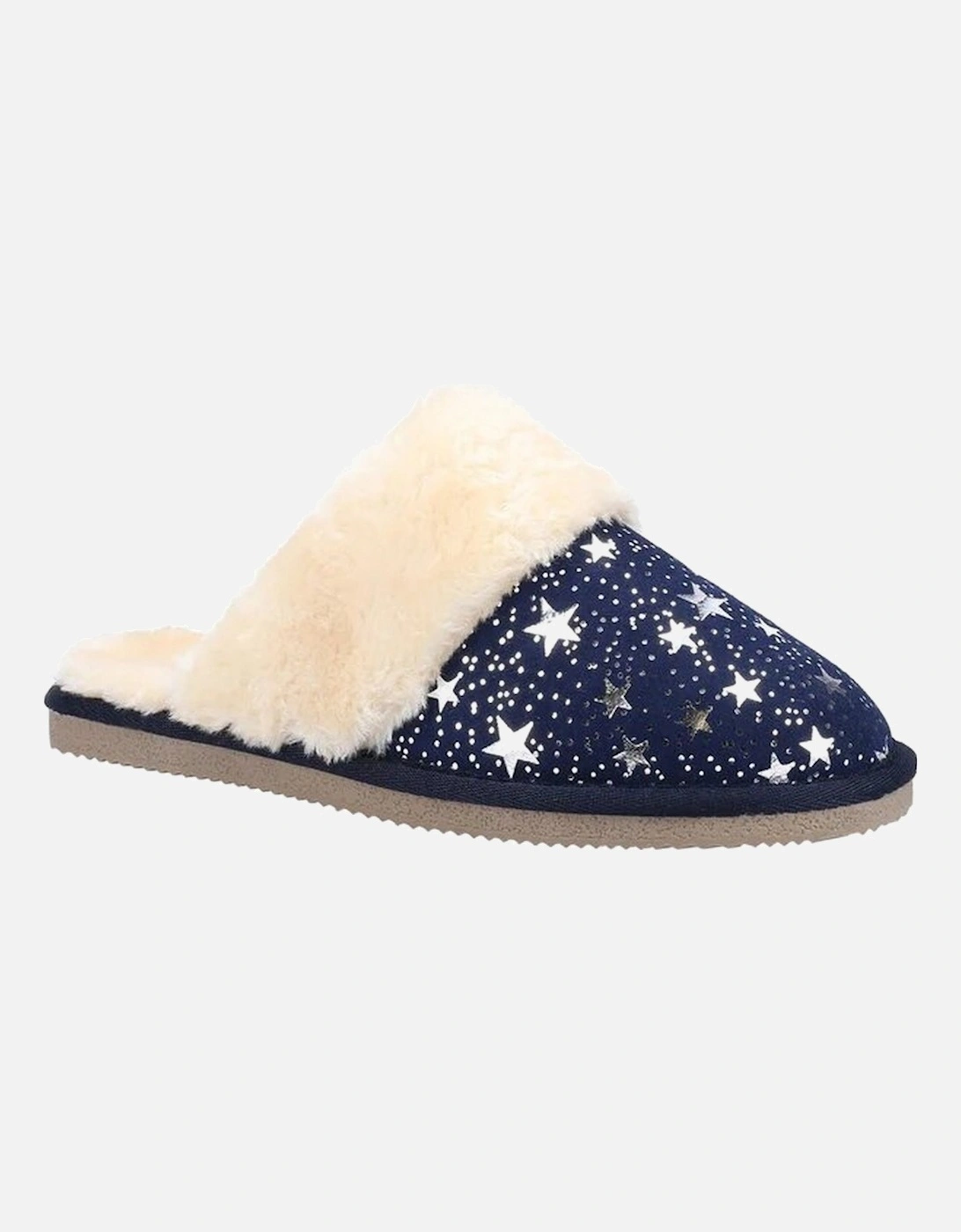 Womens/Ladies Arianna Stars Suede Slippers, 4 of 3