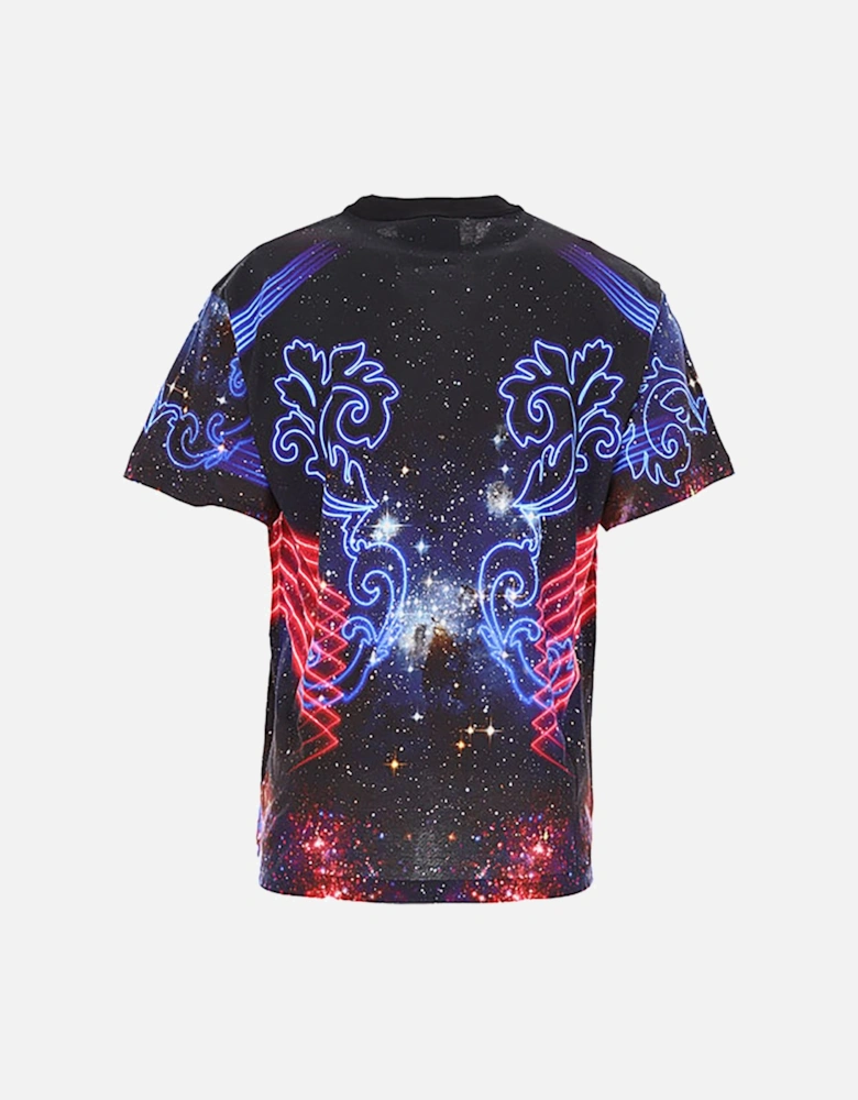JEANS COUTURE GALAXY PANEL T-SHIRT BLACK