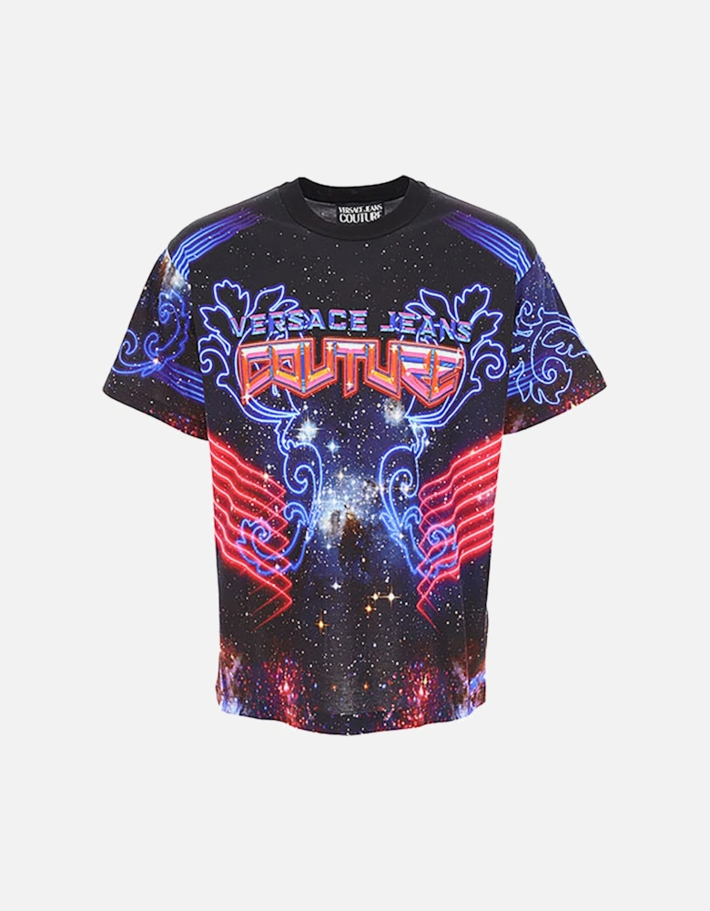JEANS COUTURE GALAXY PANEL T-SHIRT BLACK