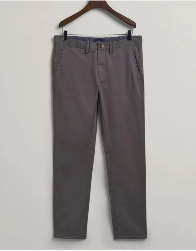 Hallden Slim Fit Twill Chinos Graphite