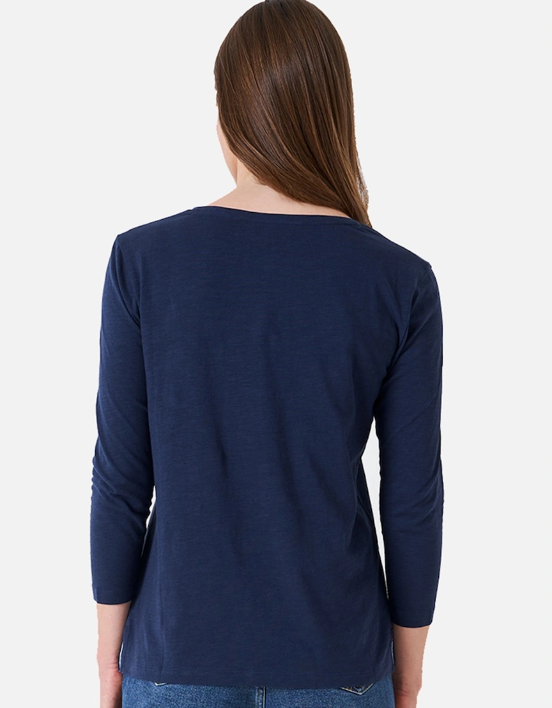 Womens Long Sleeve Perfect Cotton Slub T Shirt