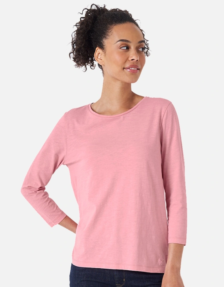 Womens Long Sleeve Perfect Cotton Slub T Shirt