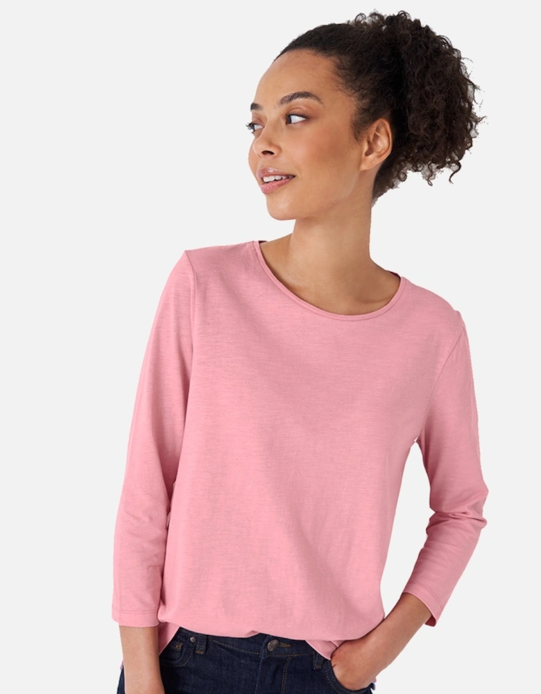 Womens Long Sleeve Perfect Cotton Slub T Shirt