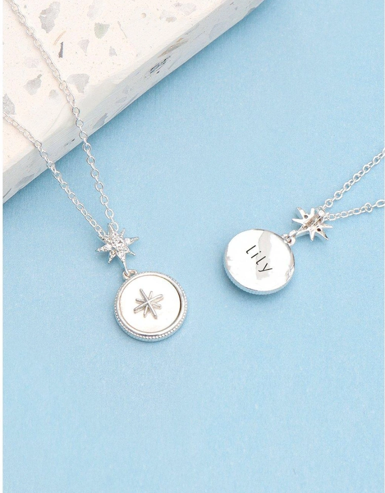 Personalised Silver North Star Necklace