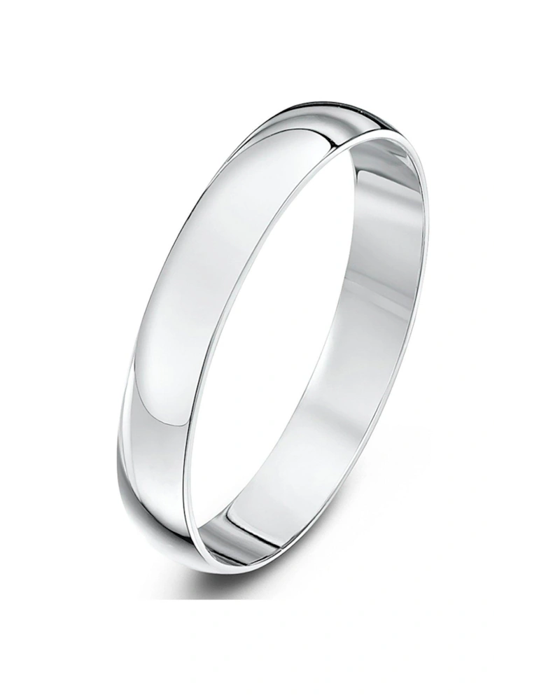 9ct White Gold Personalised Band Ring 3m