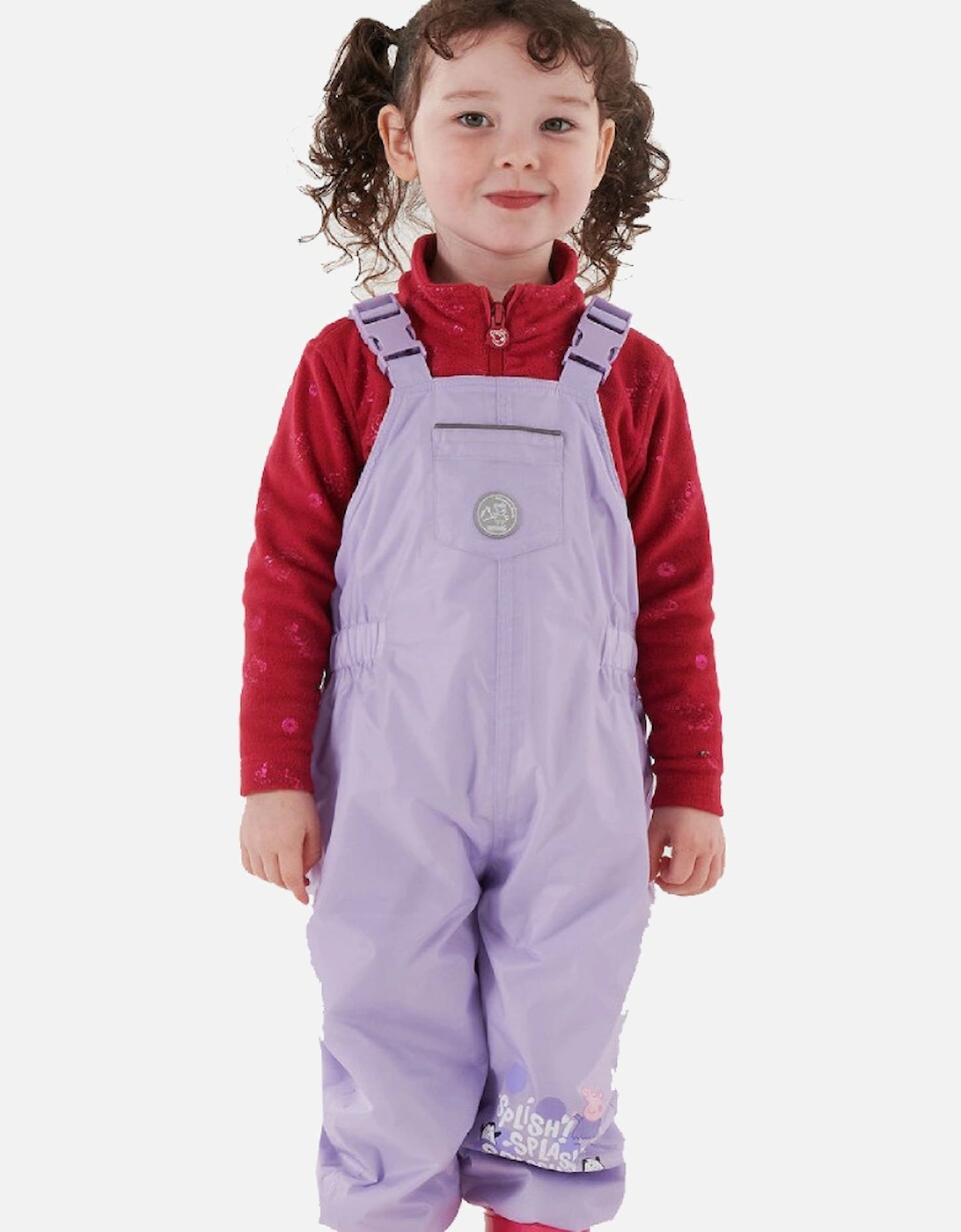 Boys Peppa Pig Waterproof Fleece Lined Dungarees, 4 of 3