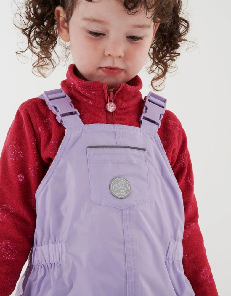 Boys Peppa Pig Waterproof Fleece Lined Dungarees