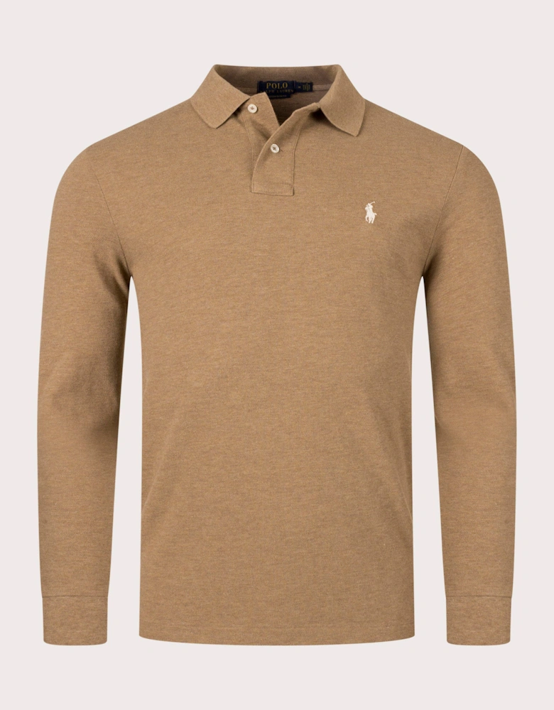 Custom Slim Fit Long Sleeve Polo Shirt
