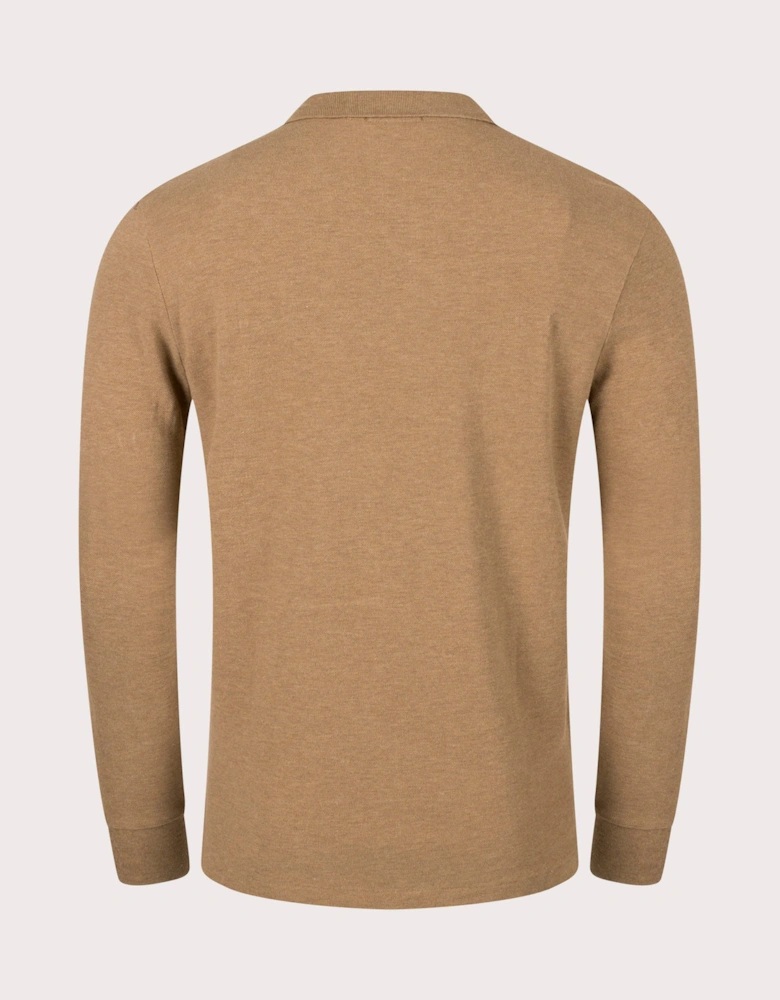 Custom Slim Fit Long Sleeve Polo Shirt