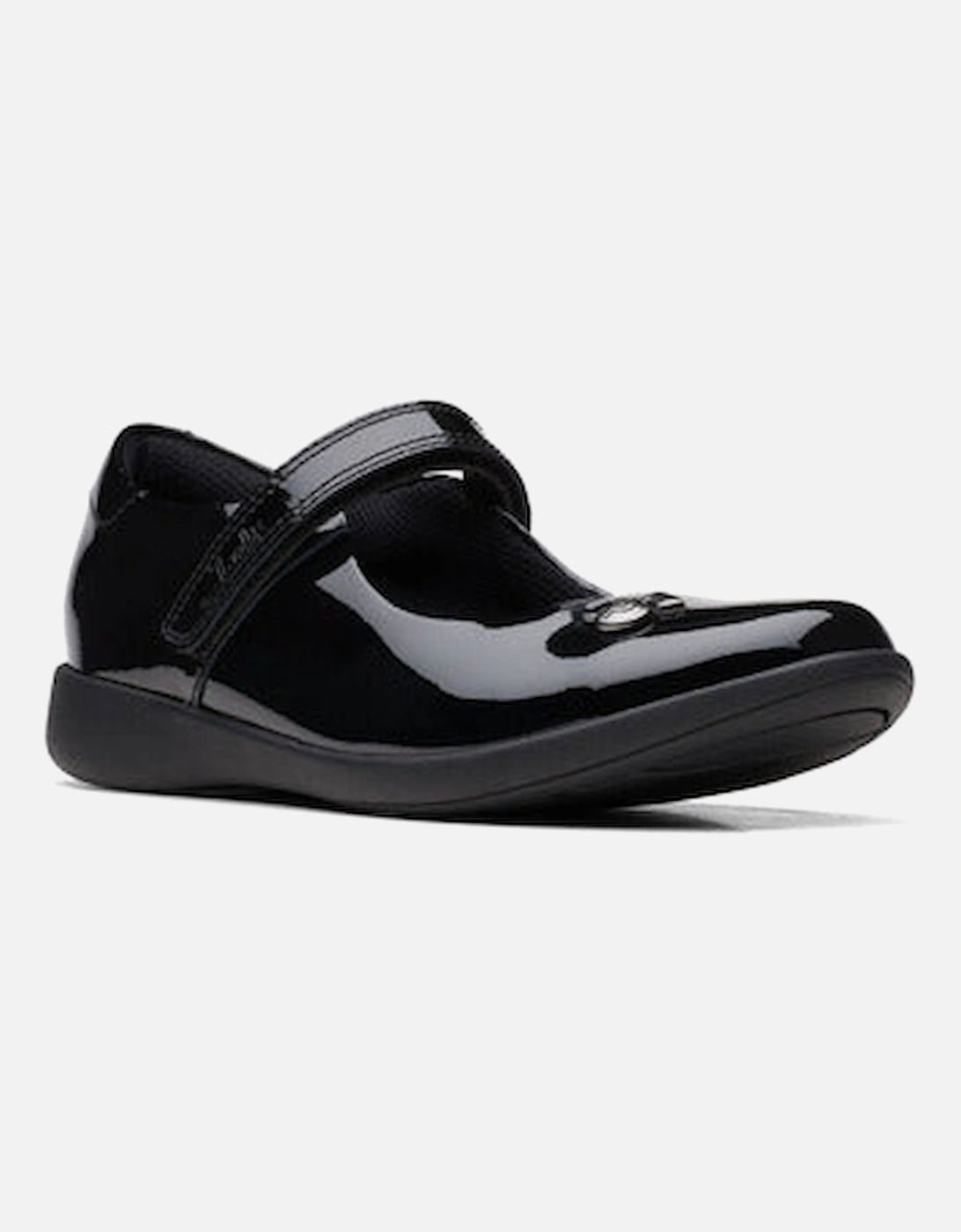 Clarks Unisex Black Etch Mist Kid Patent - Size 10 Kids