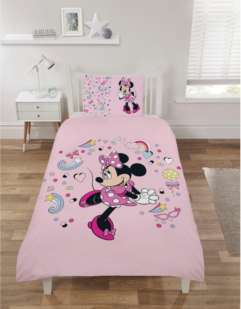 Minnie Mouse Single Duvet Cover Set - Multi