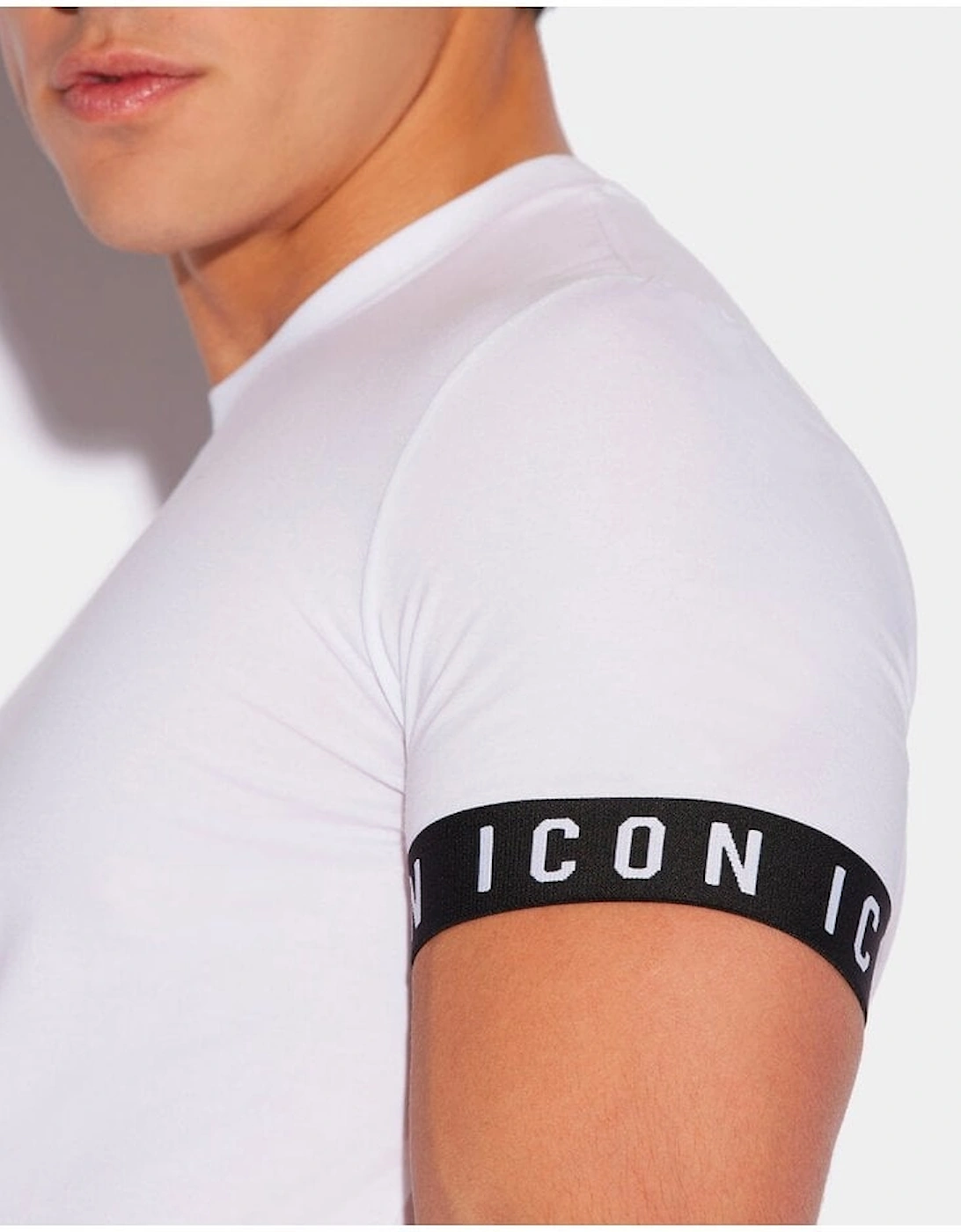 D-squared Icon Band Crewneck Tee Shirt Underwear White