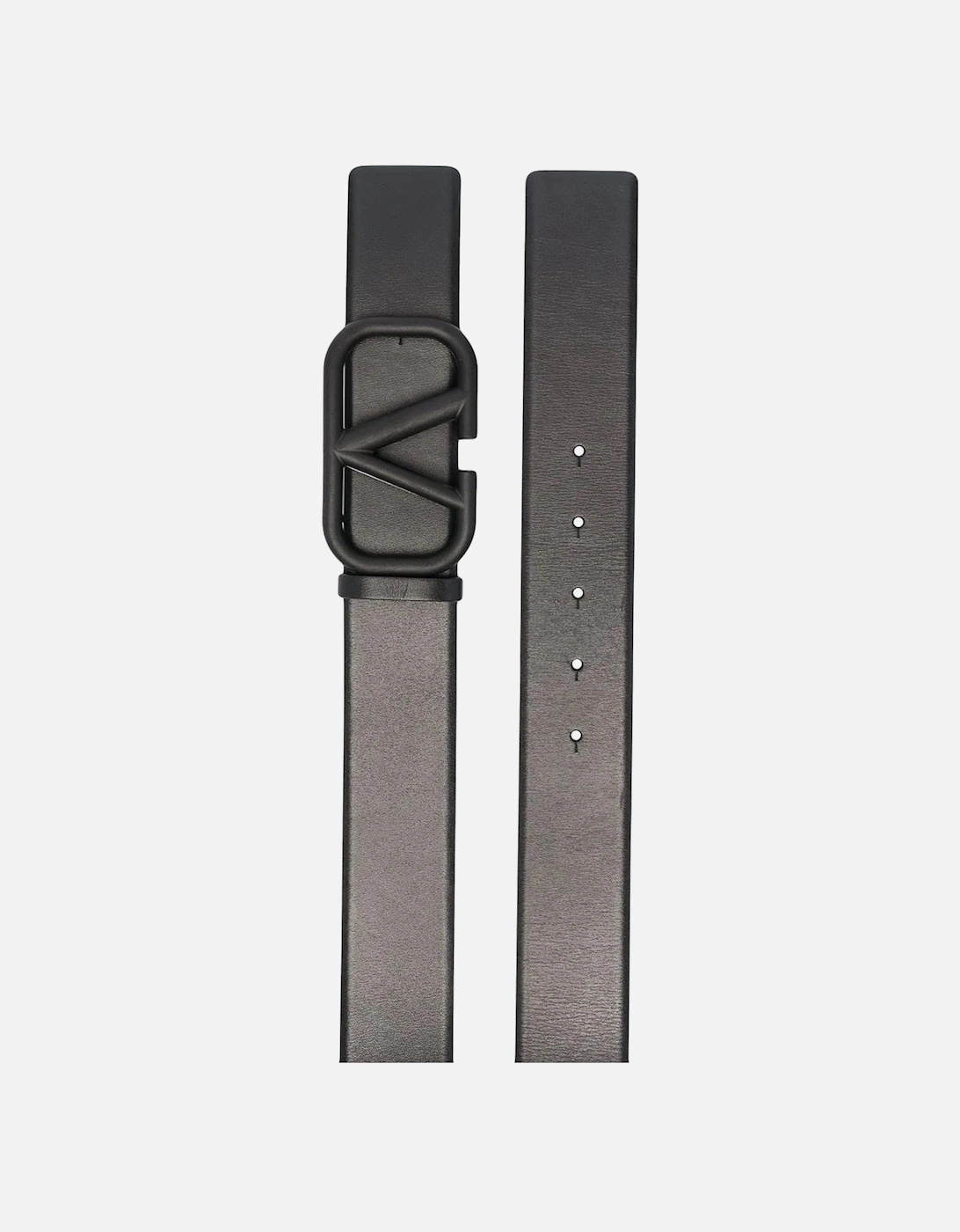 V-Logo leather belt