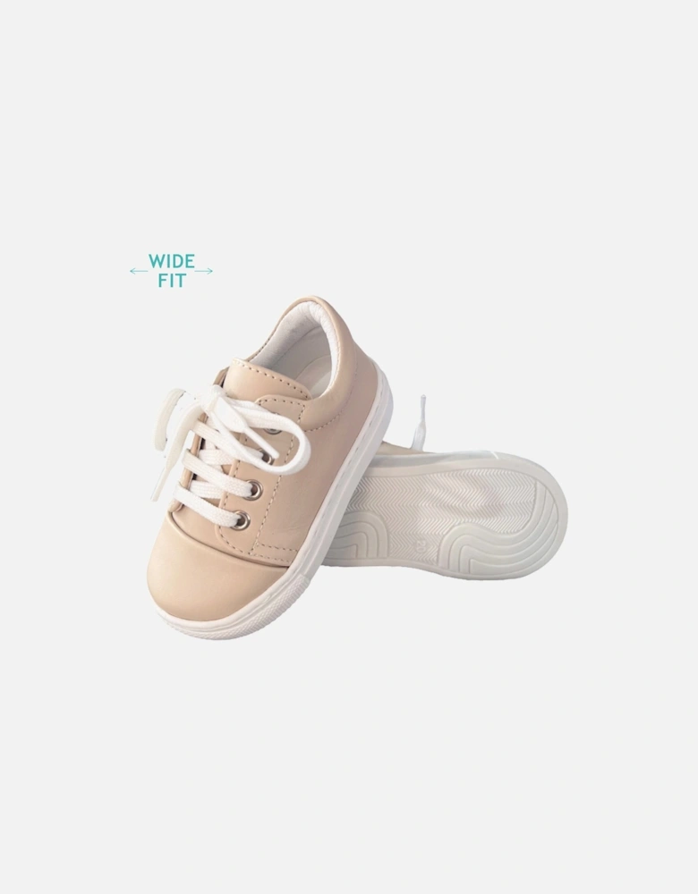 Nude Leather Santiago Trainers