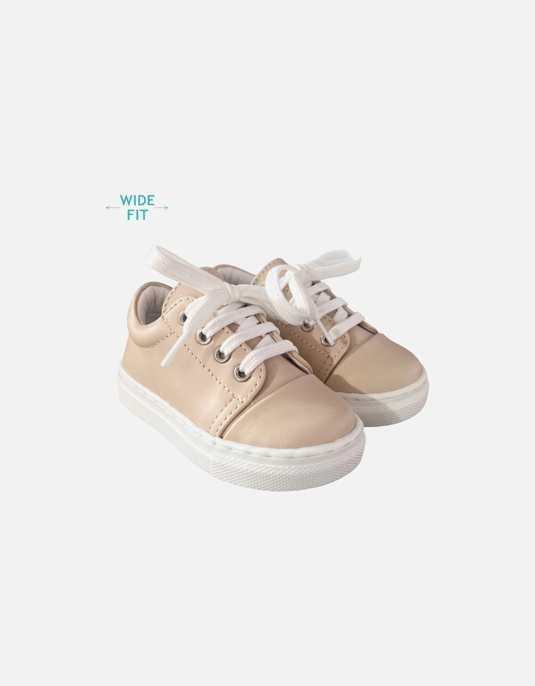 Nude Leather Santiago Trainers, 4 of 3