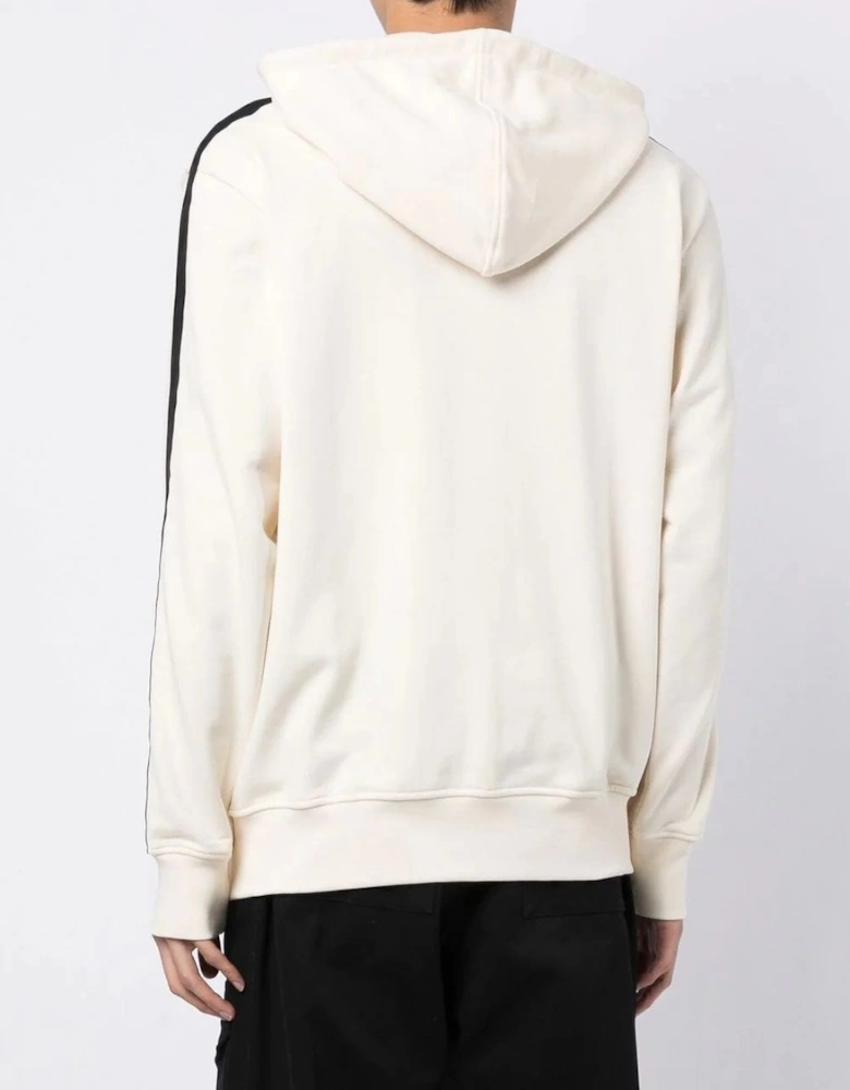 Tape Detail Hooded Top Stone