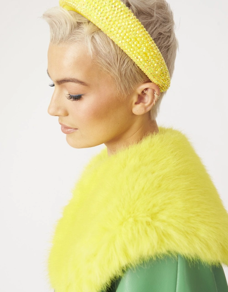 Yellow Rhinestone Sparkly Headband
