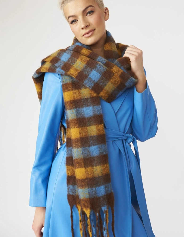 Multi Cashmere Blend Check Scarf