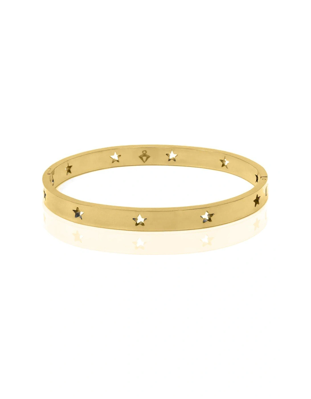 Star Hinged Bangle - Stainless Steel (Yellow Gold), 2 of 1