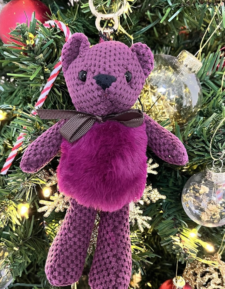 Purple Faux Fur Teddy Bear