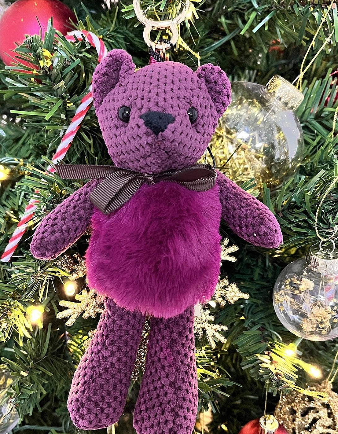 Purple Faux Fur Teddy Bear, 3 of 2