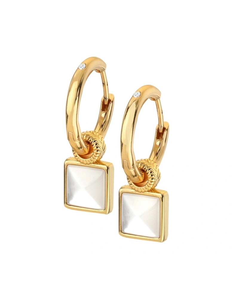HD X JJ Calm Mother of Pearl Square Earrings