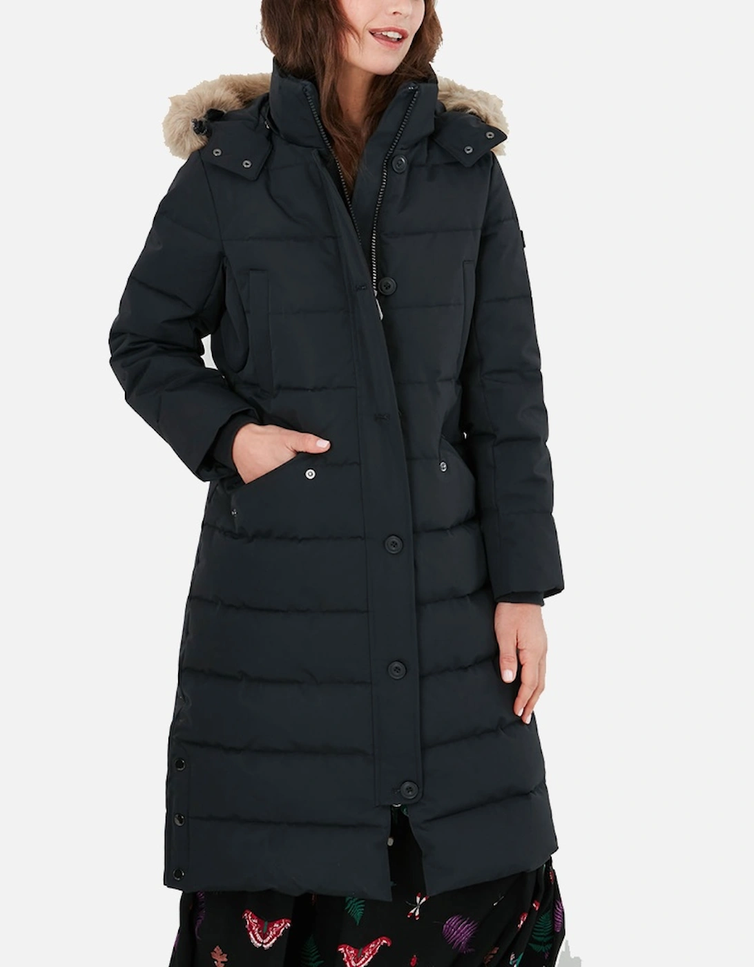 Womens Cotsland Warm Long Length Puffer Coat, 9 of 8