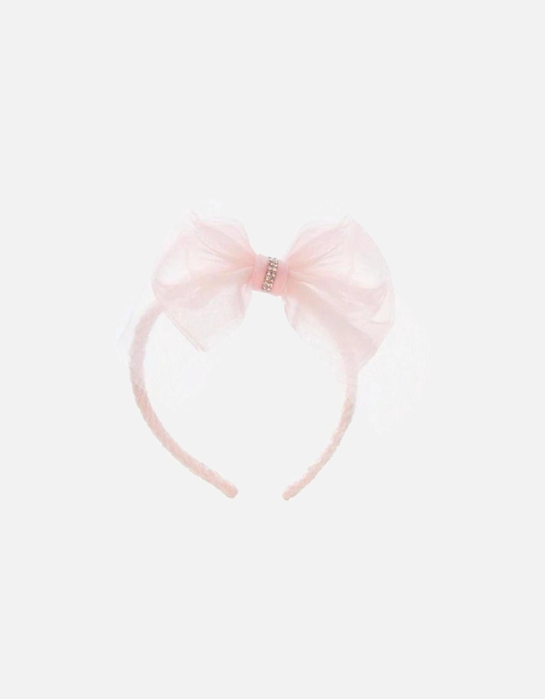 Girls Pink Tulle Hairband, 2 of 1