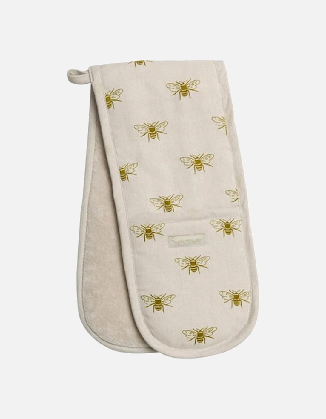Bees Linen Double Oven Glove, 2 of 1