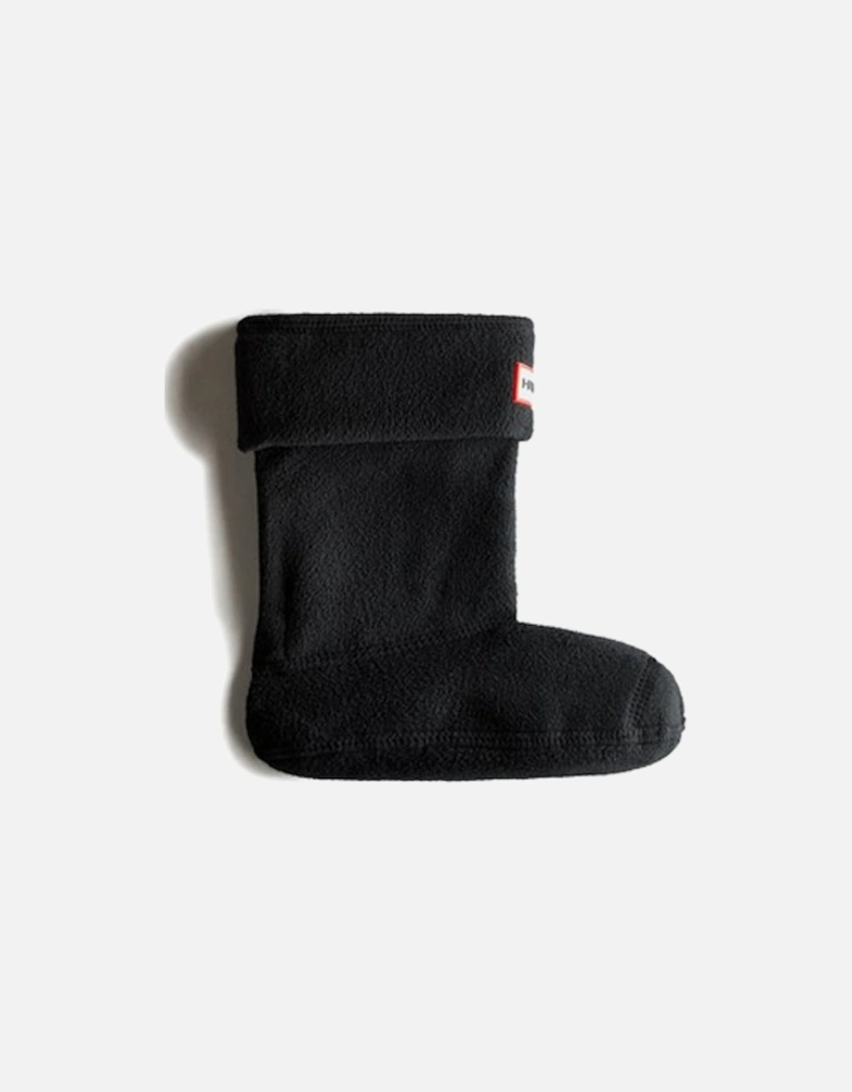 Kids Knitted Fleece Boot Sock Black