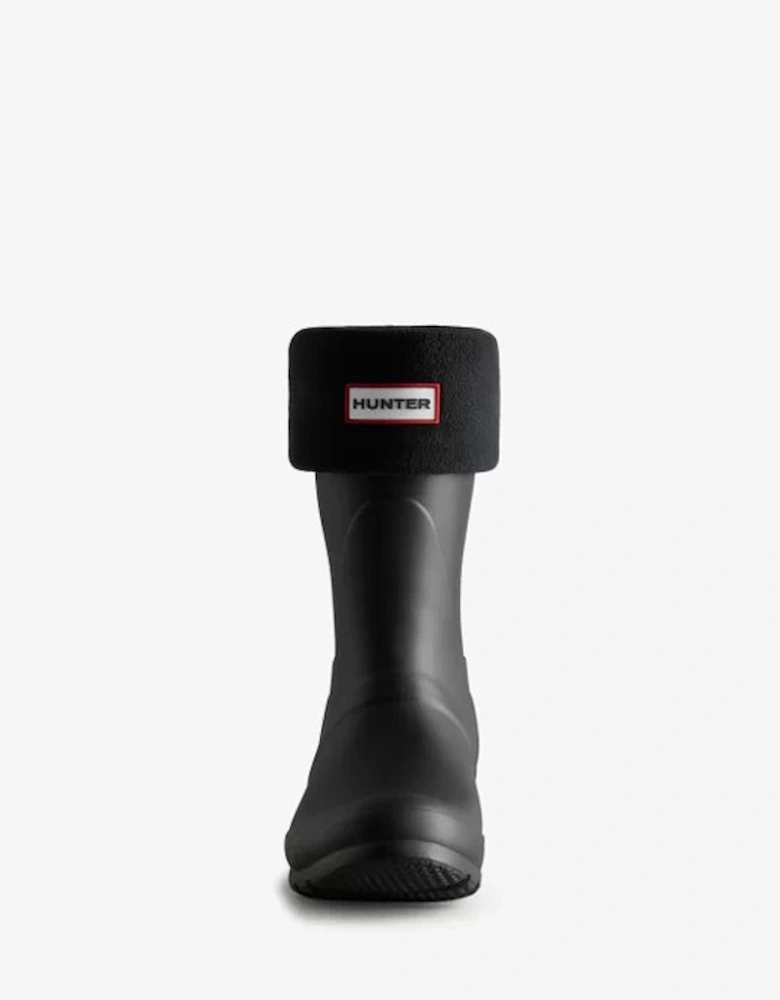 Unisex Fleece Short Boot Sock Black