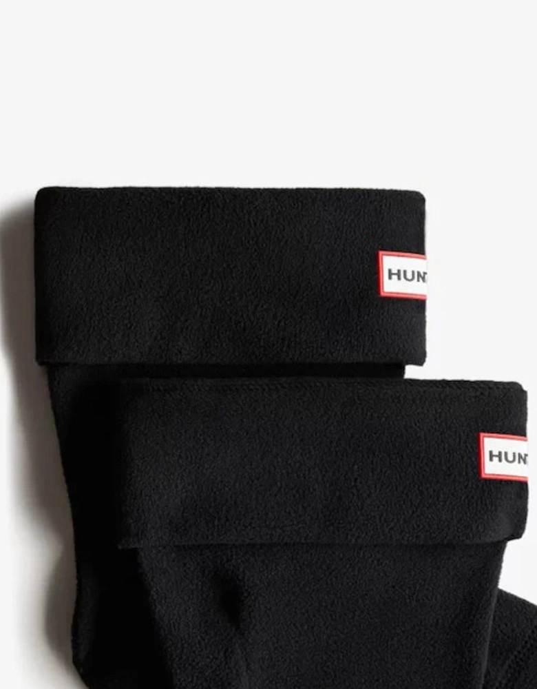 Unisex Fleece Short Boot Sock Black