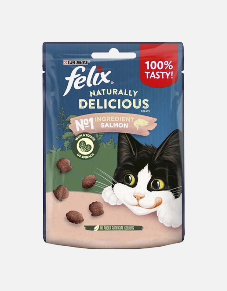 Felix Naturally Delicious Salmon And Spinach Cat Treats 50g