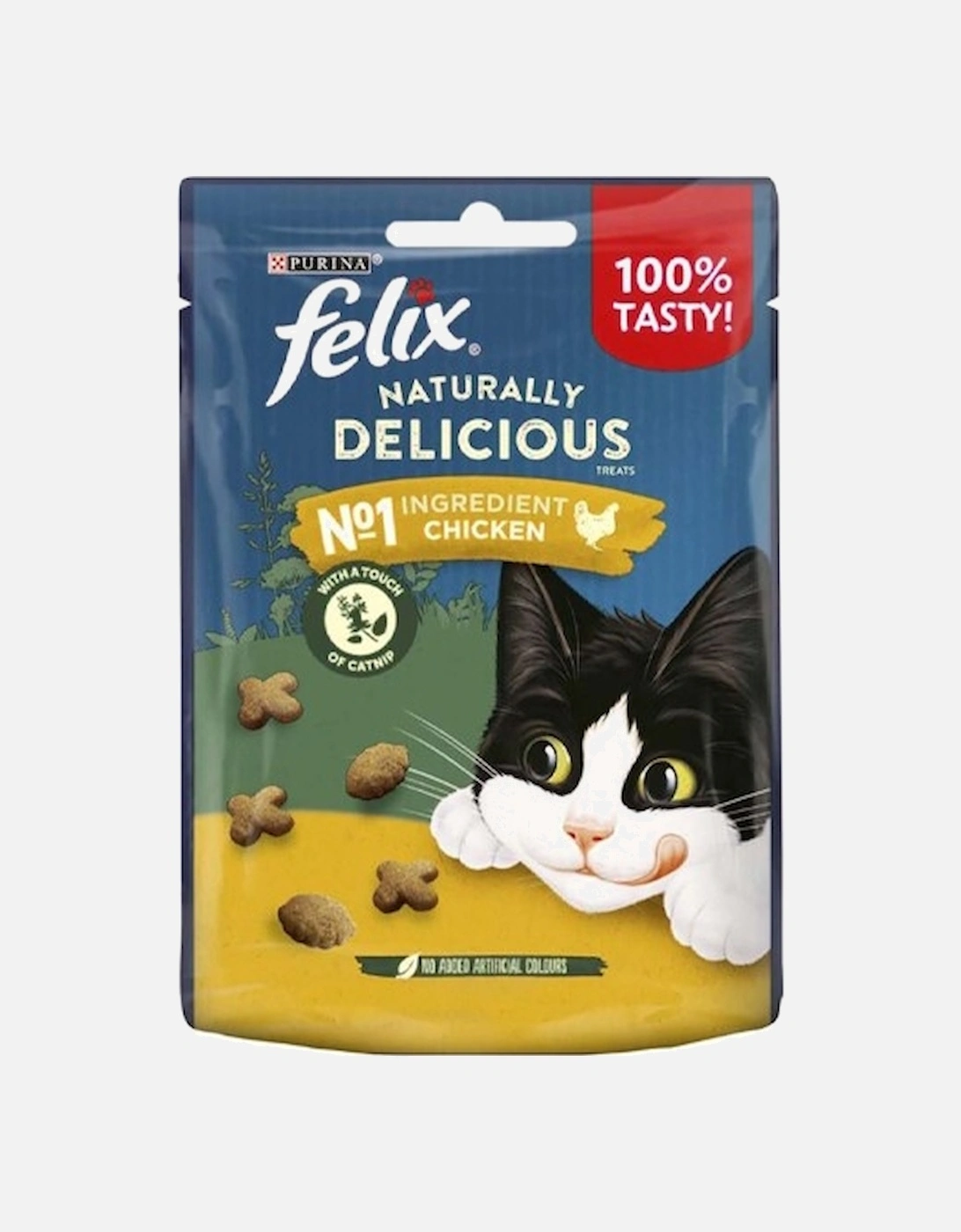 Felix Naturally Delicious Chicken And Catnip Cat Treats 50g, 3 of 2
