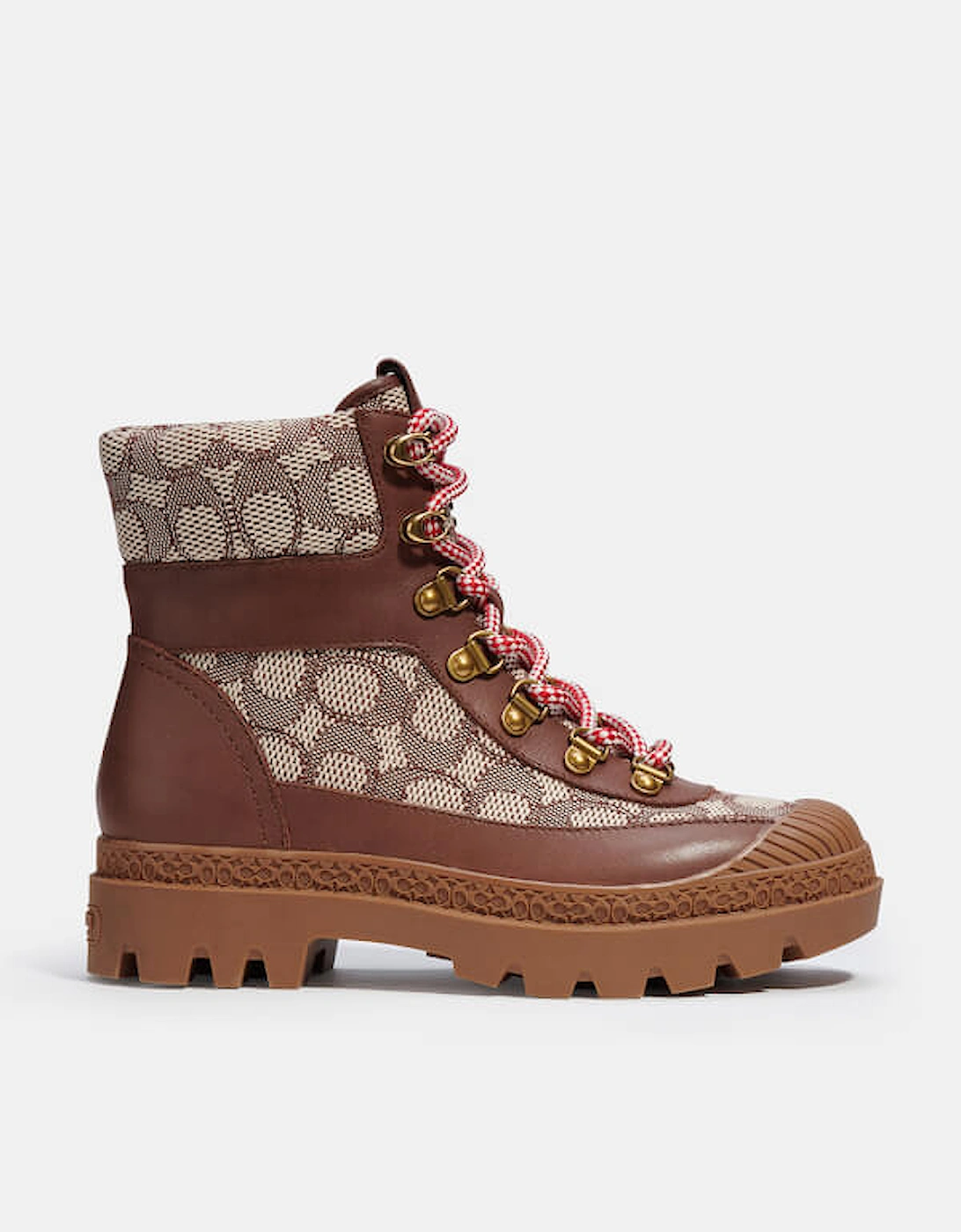 Talia Jacquard, Suede and Leather Lace-Up Boots, 2 of 1