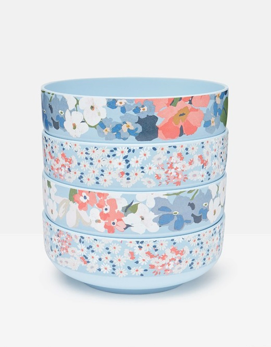 Outdoor Cereal Bowl Blue Floral Pack Of Four